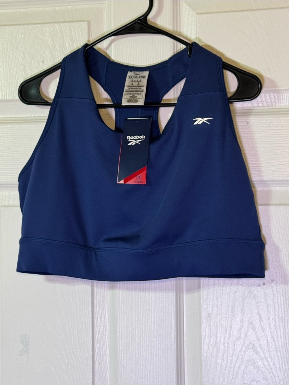 Reebok Navy Racerback High-Impact Sports Bra